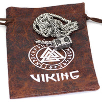 Collier Mjolnir orné de l'arbre de vie Yggdrasil Collier Mjolnir orné de l'arbre de vie Yggdrasil