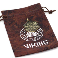 Collier plaque sculptée guide spirituel Vegvisir Collier plaque sculptée guide spirituel Vegvisir