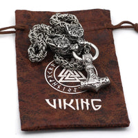 Collier puissance de Mjolnir et protection de Freki et Geri Collier puissance de Mjolnir et protection de Freki et Geri
