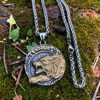 Collier viking du loup Fenrir Collier viking du loup Fenrir