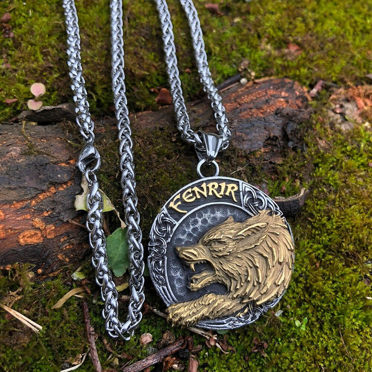 Collier viking du loup Fenrir Collier viking du loup Fenrir