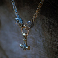 Collier Viking Loup - Sköll et Hati Collier Viking Loup - Sköll et Hati