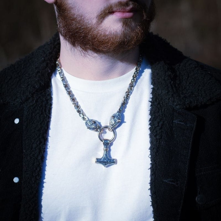 Collier Viking Loup - Sköll et Hati Collier Viking Loup - Sköll et Hati