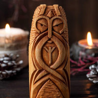 Statue en bois de Heimdall Statue en bois de Heimdall
