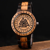 Montre en bois Valknut - Odin's Hall Montre en bois Valknut - Odin's Hall