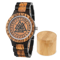 Montre en bois Valknut - Odin's Hall Montre en bois Valknut - Odin's Hall