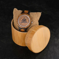 Montre en bois Valknut - Odin's Hall Montre en bois Valknut - Odin's Hall