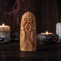 Statue en bois d'Odin Statue en bois d'Odin