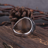 Bague de hache de guerre croisée - acier inoxydable Bague de hache de guerre croisée - acier inoxydable