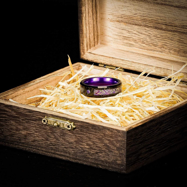 Bague de Jarl \"Pouvoir de l'esprit\" en Tungstène Bague de Jarl \"Pouvoir de l'esprit\" en Tungstène