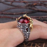 Bague Dragon Gardien Viking - Acier inoxydable Bague Dragon Gardien Viking - Acier inoxydable