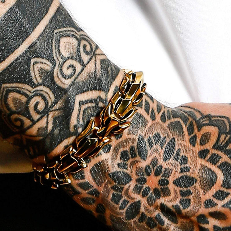 Bracelet \"Colère de Jörmungand\" - Version OR Bracelet \"Colère de Jörmungand\" - Version OR