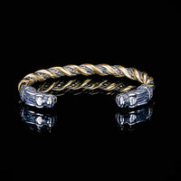 Bracelet de loyauté - 2 têtes de Fenrir - Mixte OR et Argent Bracelet de loyauté - 2 têtes de Fenrir - Mixte OR et Argent