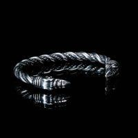 Bracelet de Loyauté Viking - Corbeaux d'Odin Argent Bracelet de Loyauté Viking - Corbeaux d'Odin Argent