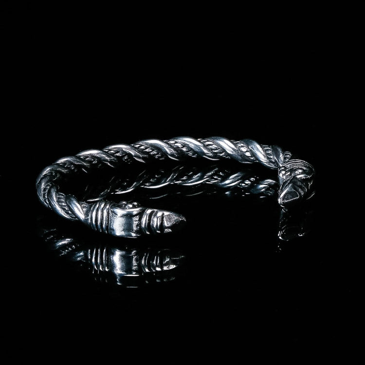 Bracelet de Loyauté Viking - Corbeaux d'Odin Argent Bracelet de Loyauté Viking - Corbeaux d'Odin Argent