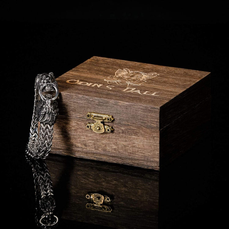 Bracelet Viking Double tête de Lion - Acier Inoxydable Bracelet Viking Double tête de Lion - Acier Inoxydable