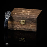 Bracelet Viking gravure chrétienne en cuir Bracelet Viking gravure chrétienne en cuir