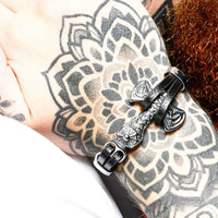 Bracelet Viking Hache lourde en cuir Bracelet Viking Hache lourde en cuir