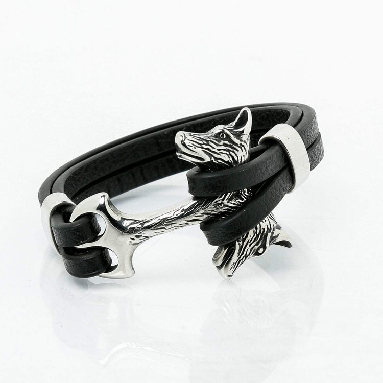 Bracelet en Cuir du Loup Bracelet en Cuir du Loup