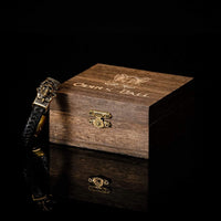 Bracelet Viking Tête de mort en cuir Bracelet Viking Tête de mort en cuir