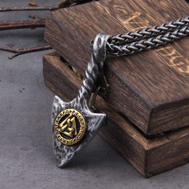 Collier de flèches viking - Rune Valknut Collier de flèches viking - Rune Valknut