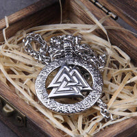 Collier de respect Viking - Rune Valknut Collier de respect Viking - Rune Valknut