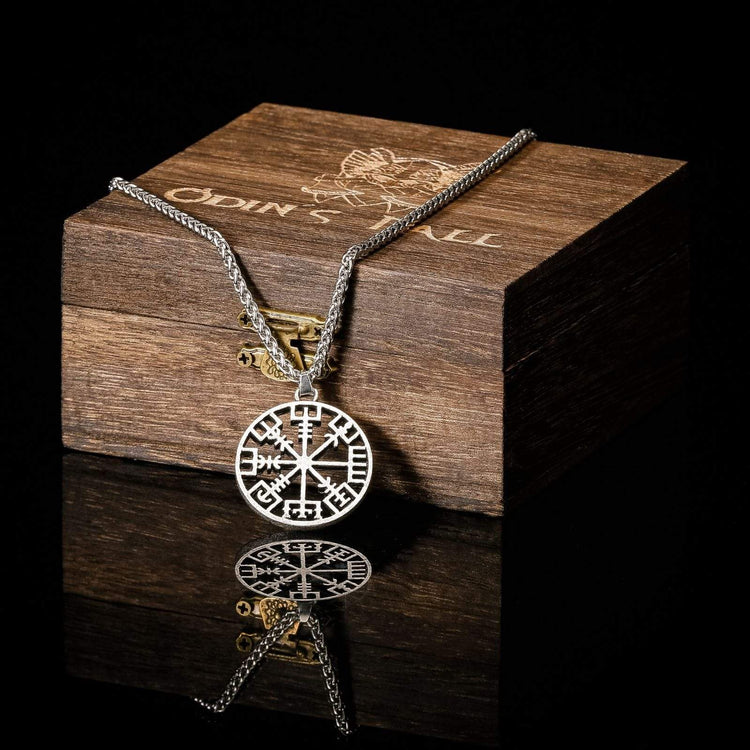 Collier Viking Boussole du Vegvisir Collier Viking Boussole du Vegvisir