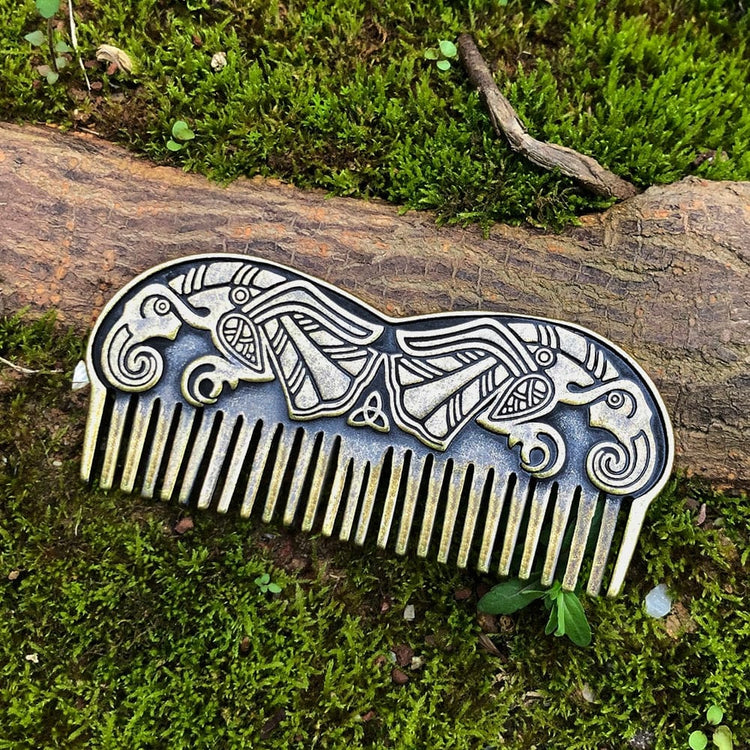 Peigne à barbe Viking - Corbeaux d'Odin Peigne à barbe Viking - Corbeaux d'Odin