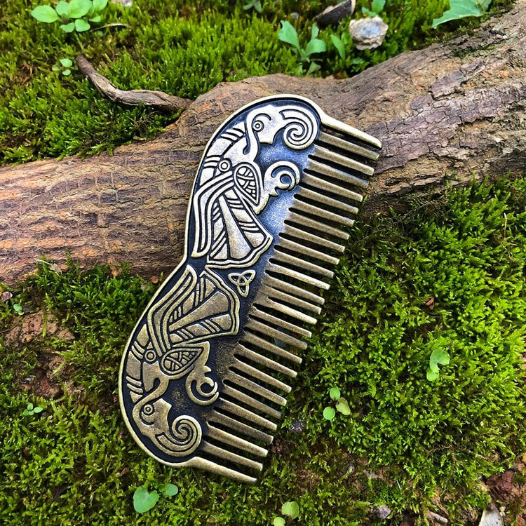 Peigne à barbe Viking - Corbeaux d'Odin Peigne à barbe Viking - Corbeaux d'Odin