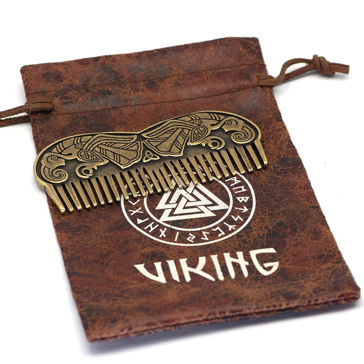 Peigne à barbe Viking - Corbeaux d'Odin Peigne à barbe Viking - Corbeaux d'Odin