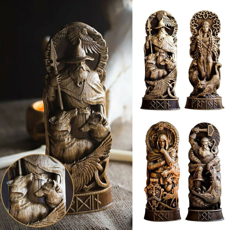 Statuette des dieux vikings en résine Statuette des dieux vikings en résine
