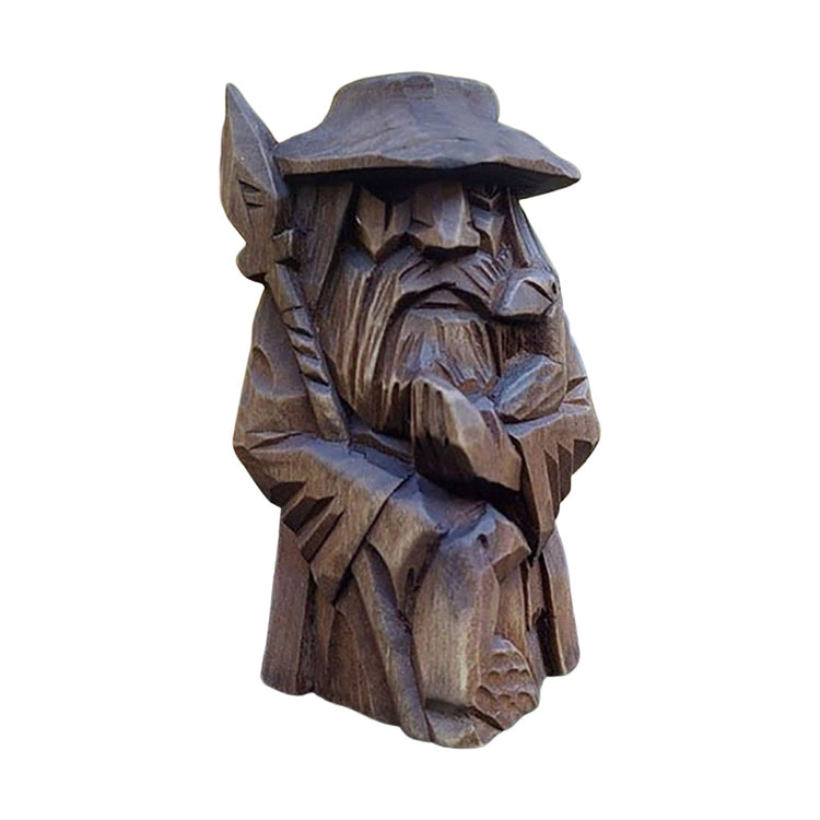Statuette Viking en bois dieux nordiques Statuette Viking en bois dieux nordiques