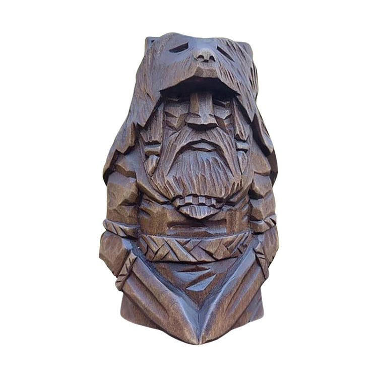 Statuette Viking en bois dieux nordiques Statuette Viking en bois dieux nordiques