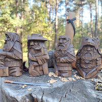 Statuette Viking en bois dieux nordiques Statuette Viking en bois dieux nordiques