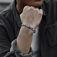 'Votre vie dépend de vous'' - Bracelet acier inoxydable 'Votre vie dépend de vous'' - Bracelet acier inoxydable