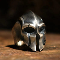 Bague viking ajustable \"Casque Roi Harald\"