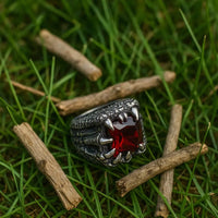 Bague viking \"Anneau des Quatre Feux du Dragon\"