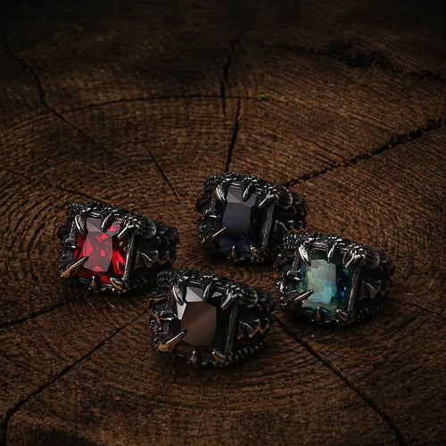 Bague symbolique Bague viking "Anneau des Quatre Feux du Dragon" - Odins Hall