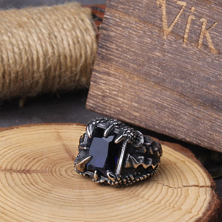 Bague viking \"Anneau des Quatre Feux du Dragon\"