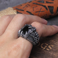 Bague viking \"Anneau des Quatre Feux du Dragon\"