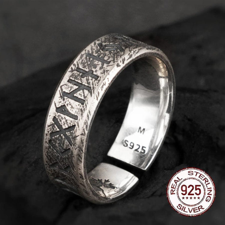 Alliance Rune Bague Viking en Argent Sterling 925 - Alliance des Runes Éternelles ...