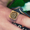 Bague Bague Viking en Argent Sterling 925 - Le Valknut Solaire - Odins Hall