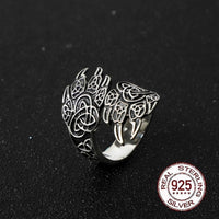 Bague Viking en Argent Sterling 925 - Les Pattes de l'Ours