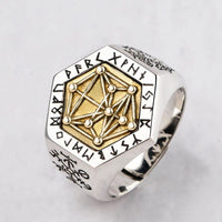 Bague Viking en Argent Sterling 925 - Totem Kabbalistique