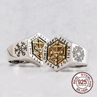 Bague Viking en Argent Sterling 925 - Totem Kabbalistique