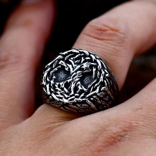 Bague Viking  l'arbre de vie Yggdrasil - Odins Hall