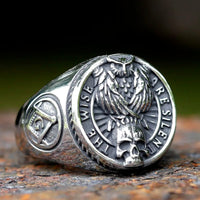 Bague viking  \"On triomphe toujours\"