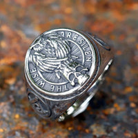 Bague viking  \"On triomphe toujours\"