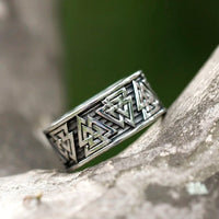 Bague viking Valknut tournoyant