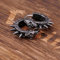 Boucles d'oreilles tête de mort viking